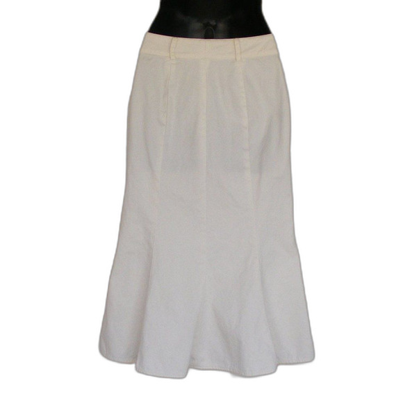 RALPH LAUREN Skirt, Girls 7/25.5" Waist, Mermaid, Off-White, Cotton, Tiny Pocket - Picture 5 of 11
